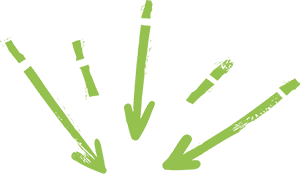 Three green arrows pointing down