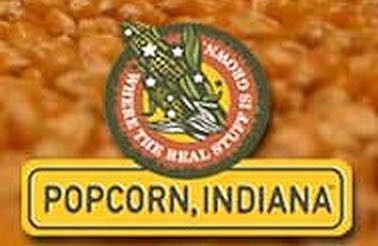 Popcorn Indiana logo touting “Where the Real Stuff is Grown.” 